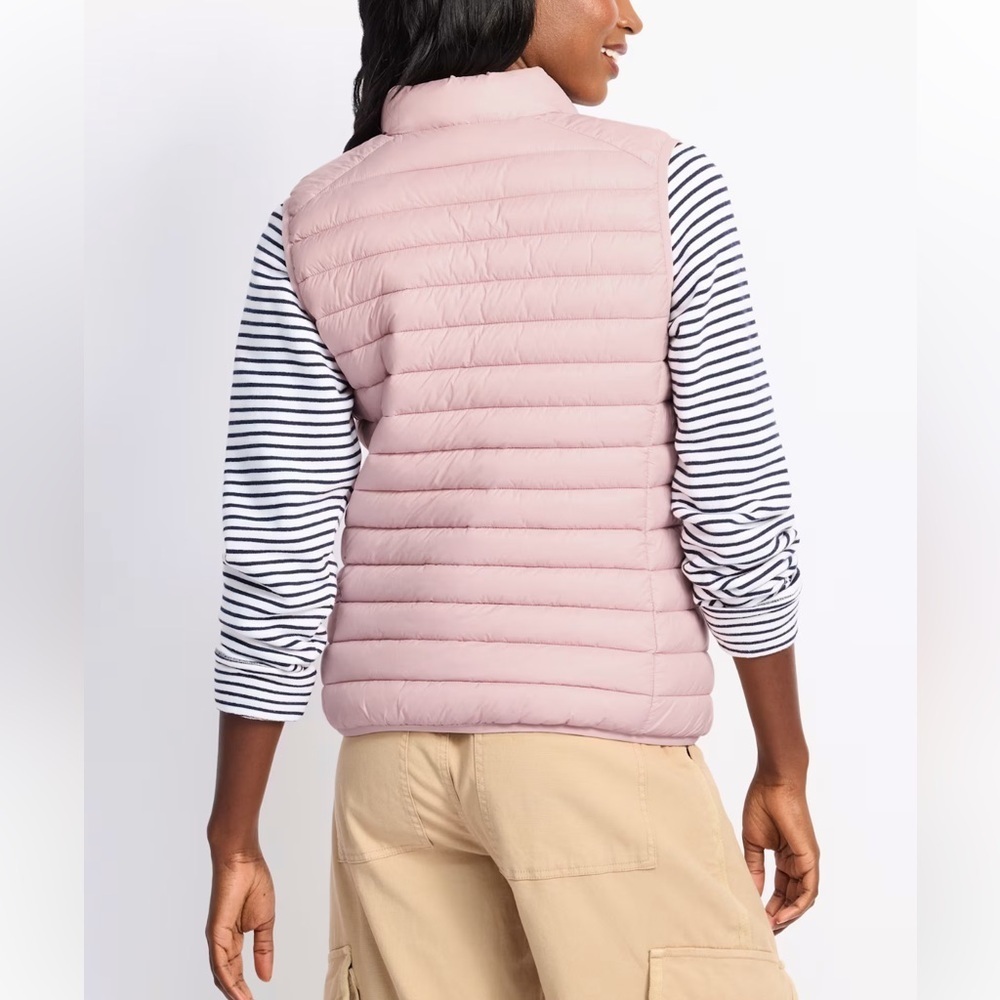 NWT Save The Duck Plumtech Womens Blush Pink Puffer Jacket Vest Size 1 Small - Picture 5 of 16